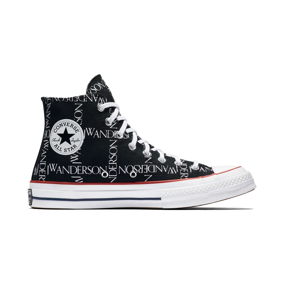 Converse Chuck Taylor All-Star 70s Hi Grid JW Anderson Black Black/White-Insignia Red (160807C)
