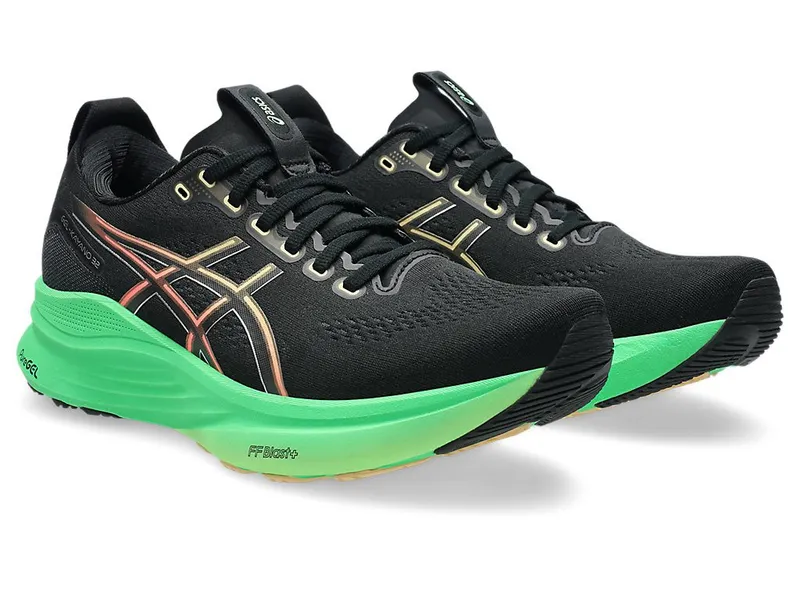 ASICS GEL-KAYANO 32 “Black / Vital Green” (1011C052-004)
