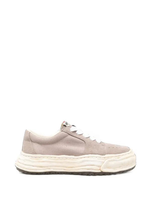Maison MIHARA YASUHIRO Eric OG Low-Top- aus Materialmix mit überfärbter Sohle – Black (A17FW706)