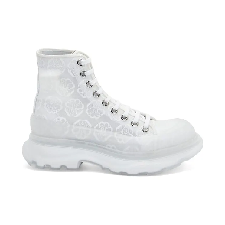 Alexander McQueen Tread Slick Boot White Transparent (658086 W4Q32 9337)
