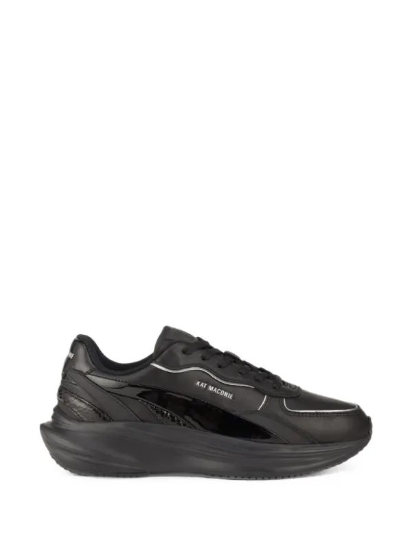 Kat Maconie Aura snakeskin-effect panelled – Black (KMFAUR000001)