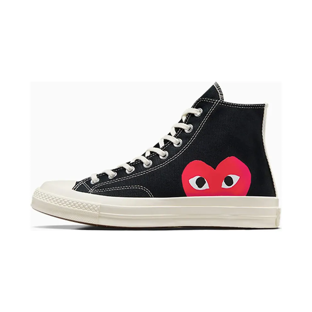 Converse x Comme des Garçons PLAY Chuck 70 Black/White/High Risk Red (A08791C)