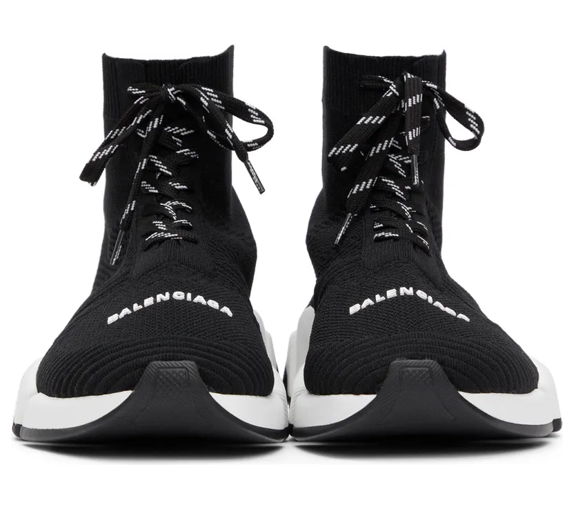 Balenciaga Black Lace-Up Speed 2.0 Sneakers (617258 W2DB2) (2)