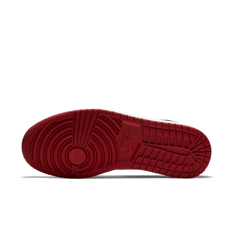 Jordan 1 Low Black Toe White/Black-Gym Red (553558-116)