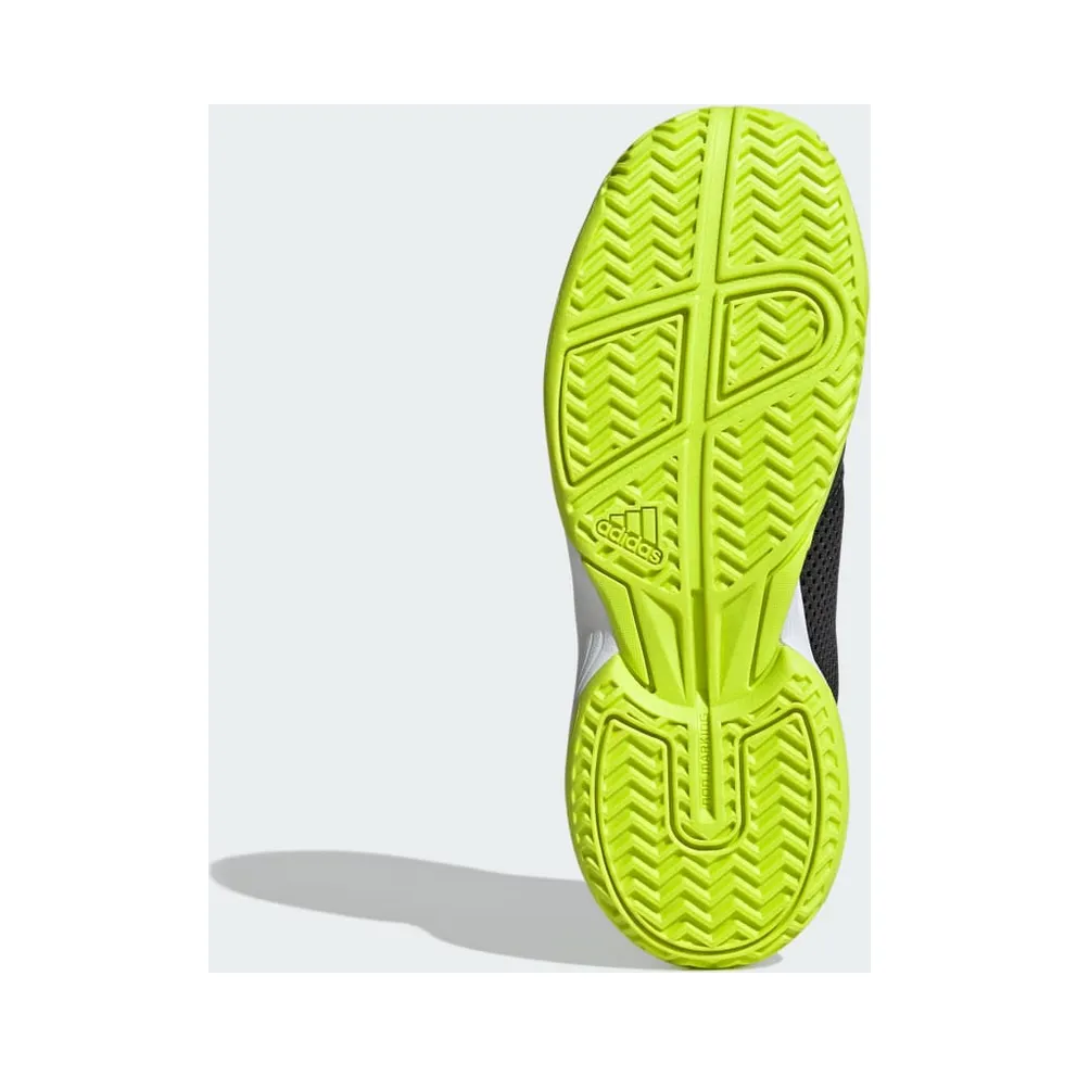 Adidas Courtflash Tennis Kids Carbon / Iron Metallic / Lucid Lemon (JI2449)