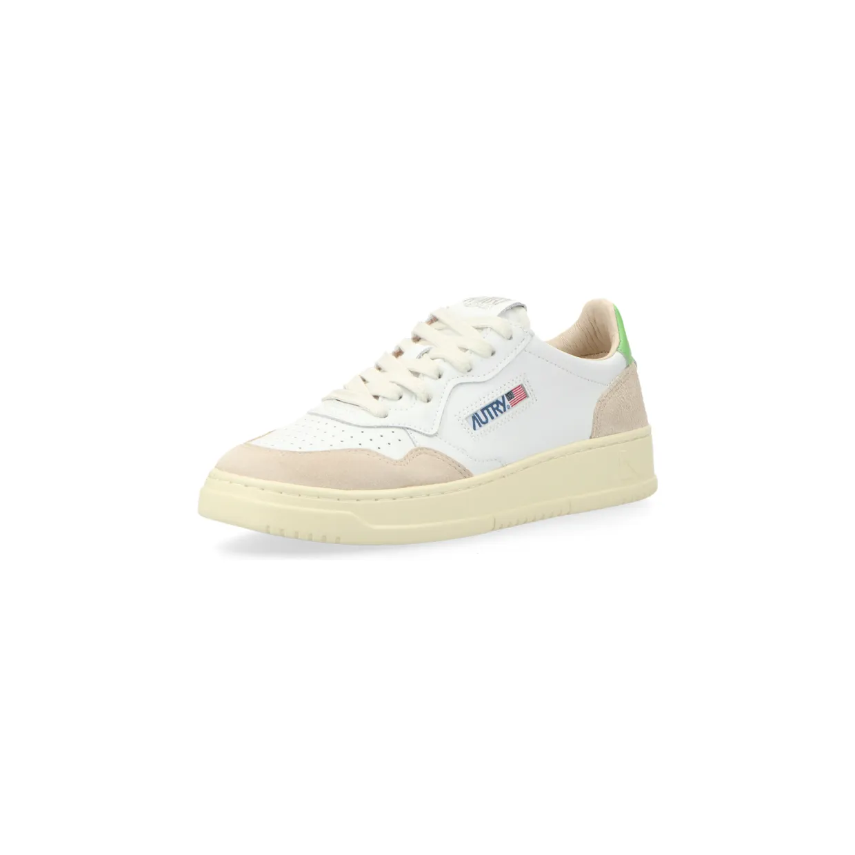 Autry Medalist Low W (leat / suede white / bud green) – AULWLS65 (2)