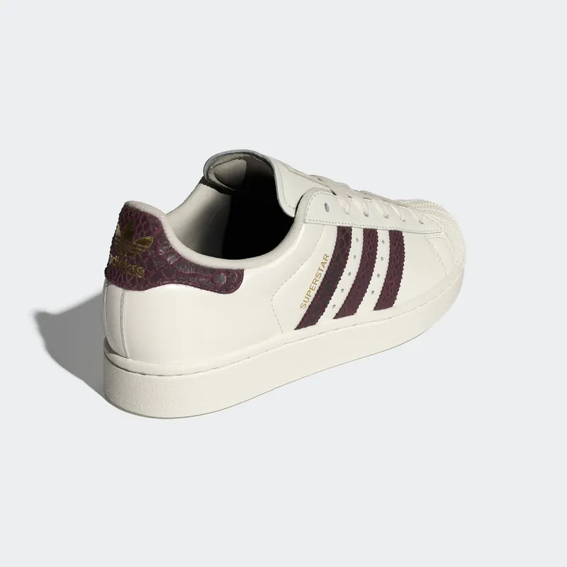Adidas SUPERSTAR II Shoes Off White / Maroon / Gold Metallic (KI3570)