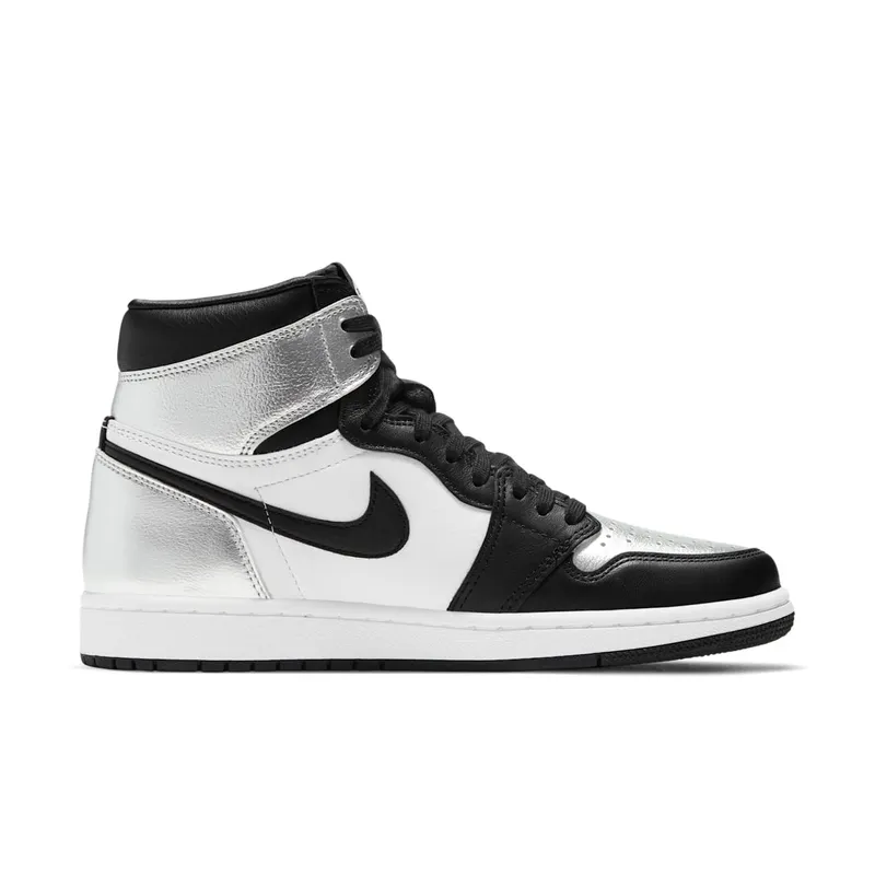 Jordan 1 Retro High Silver Toe (W) Black/Metallic Silver-White-Black (CD0461-001)
