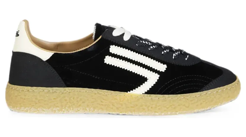 Puraai XS gestreepte sneakers met vlakken – Bruin (PU601X)