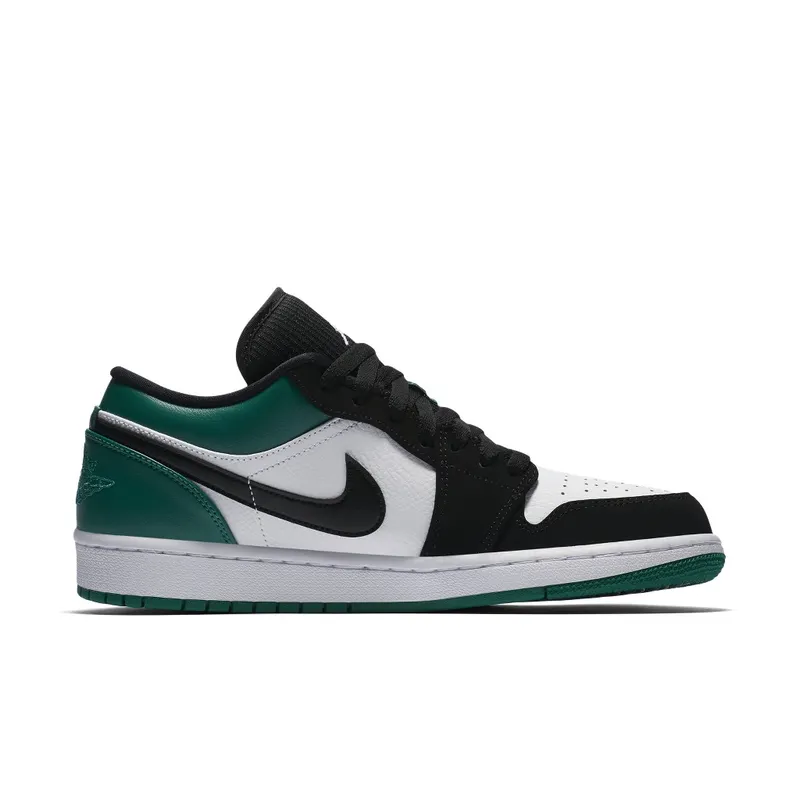 Jordan  1 Low White Black Mystic Green White/Black-Mystic Green (553558-113)