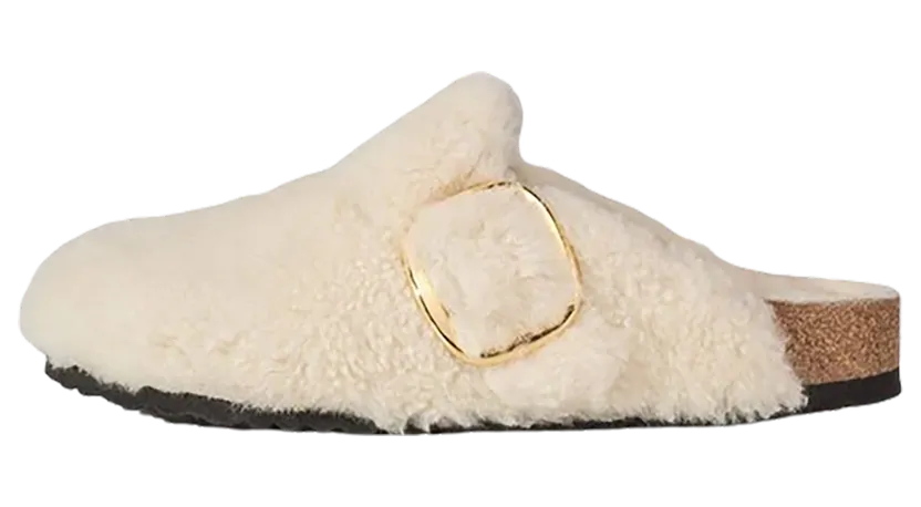 Birkenstock Boston Big Buckle Teddy “White” (1025664)