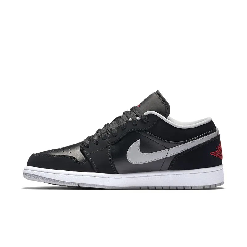Jordan 1 Low Black Wolf Grey Black/Gym Red-Wolf Grey-White (553558-032)