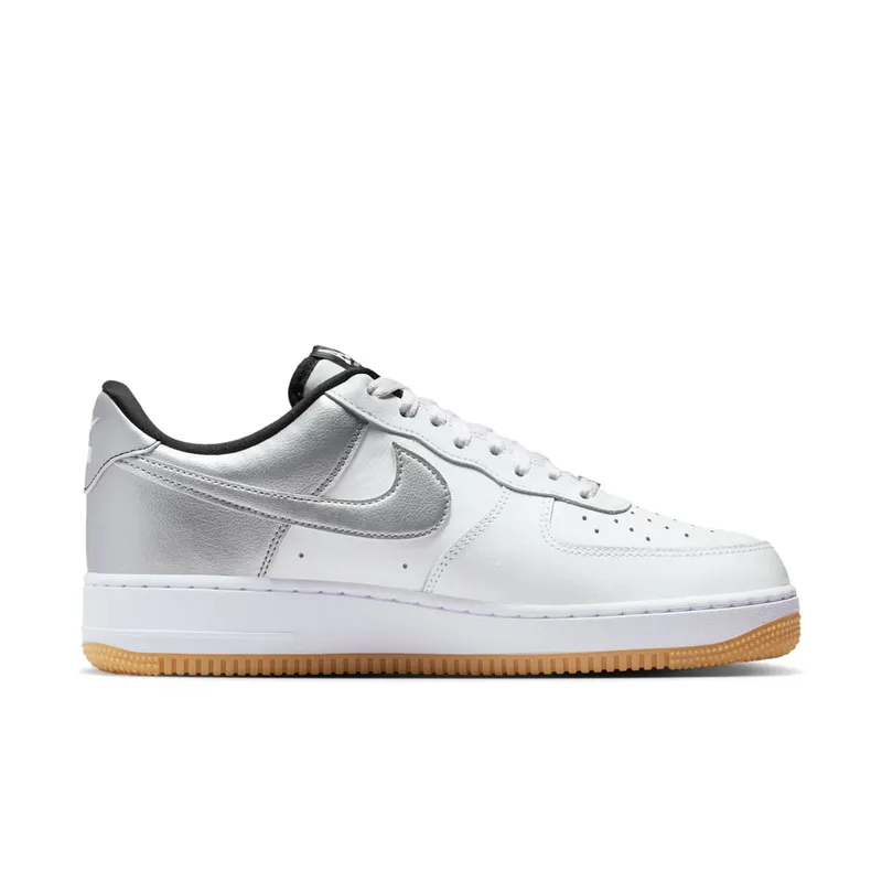 Nike Air Force 1 Low ’07 LV8 “White Black Metallic Silver” (IB6847-100)