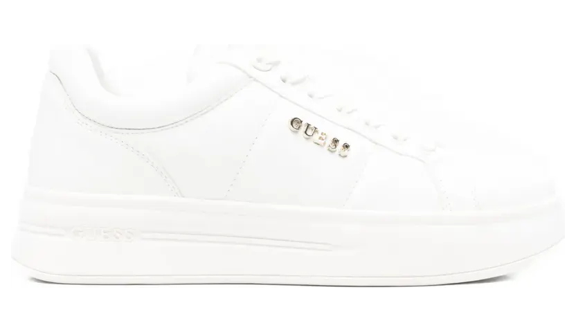 GUESS USA 45 mm Welli leren sneakers – Wit (FLFWLLELE12)
