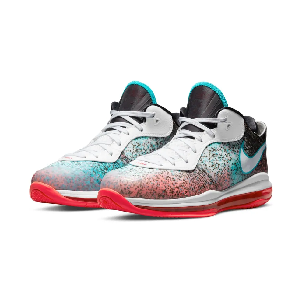 Nike LeBron 8 V2 Low Miami Nights (2021) – “White / Solar Red / Glass Blue / White” (DJ4436-100)