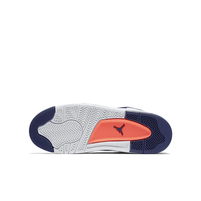 Jordan 4 Retro Deep Royal Blue (GS) White/Deep Royal Blue-Wolf Grey-Hyper Orange (487724-132)