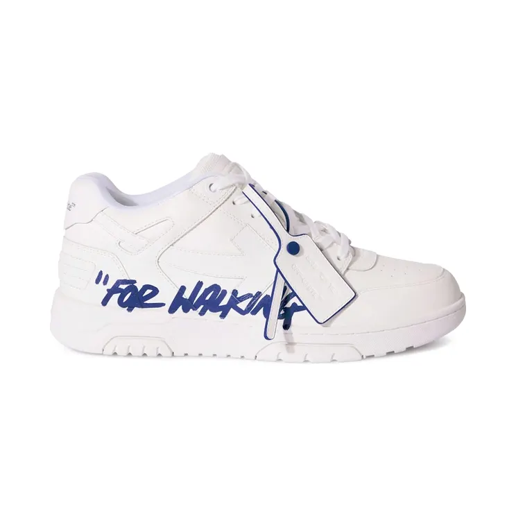 OFF-WHITE Out Of Office “OOO” Low Tops For Walking White Blue (OMIA189F24LEA0060145)