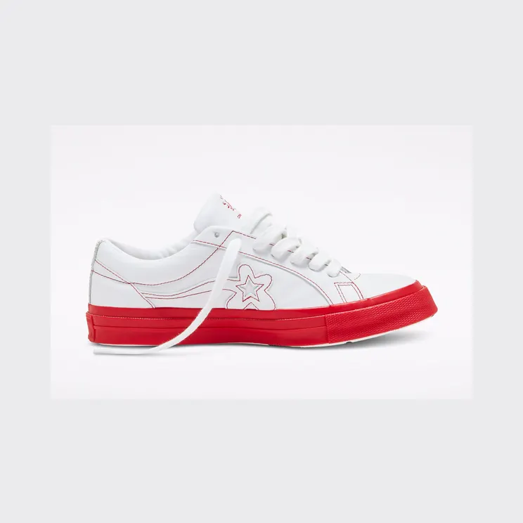 Converse Golf Le Fleur x One Star Ox ‘Racing Red’ White/Antique White/Racing Red (164026C)