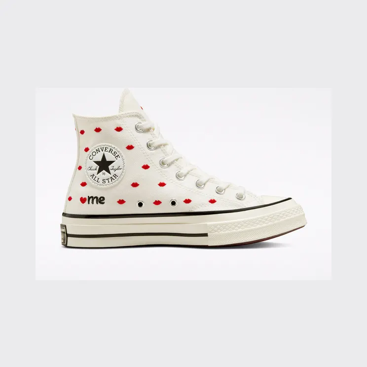 Converse Chuck 70 Embroidered Lips Vintage White/university Red (A01601C)