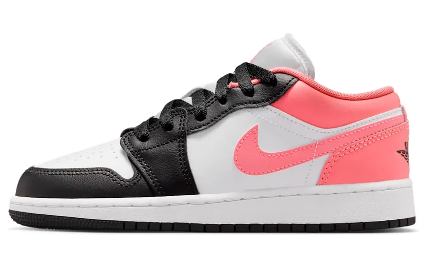 Air Jordan 1 Low GS “Black / White / Pink Gaze” (553560-025)