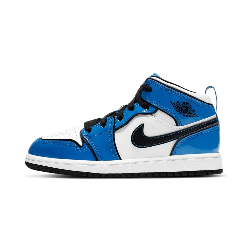 Jordan 1 Mid Signal Blue (PS)