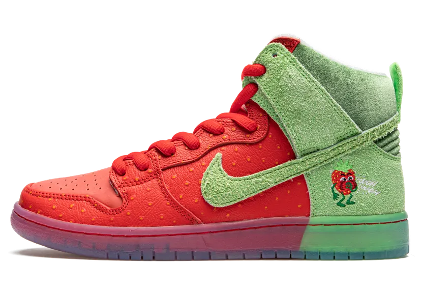 Nike Dunk High SB ‘Strawberry Cough’ University Red/Spinach Green/Magic Ember (CW7093-600)