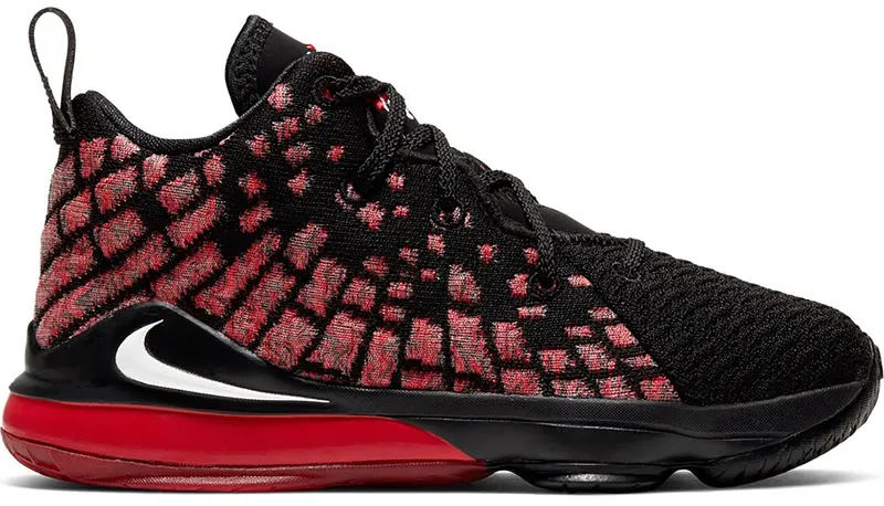 Nike LeBron 17 Infrared (PS) Black/White-University Red (BQ5595-006)