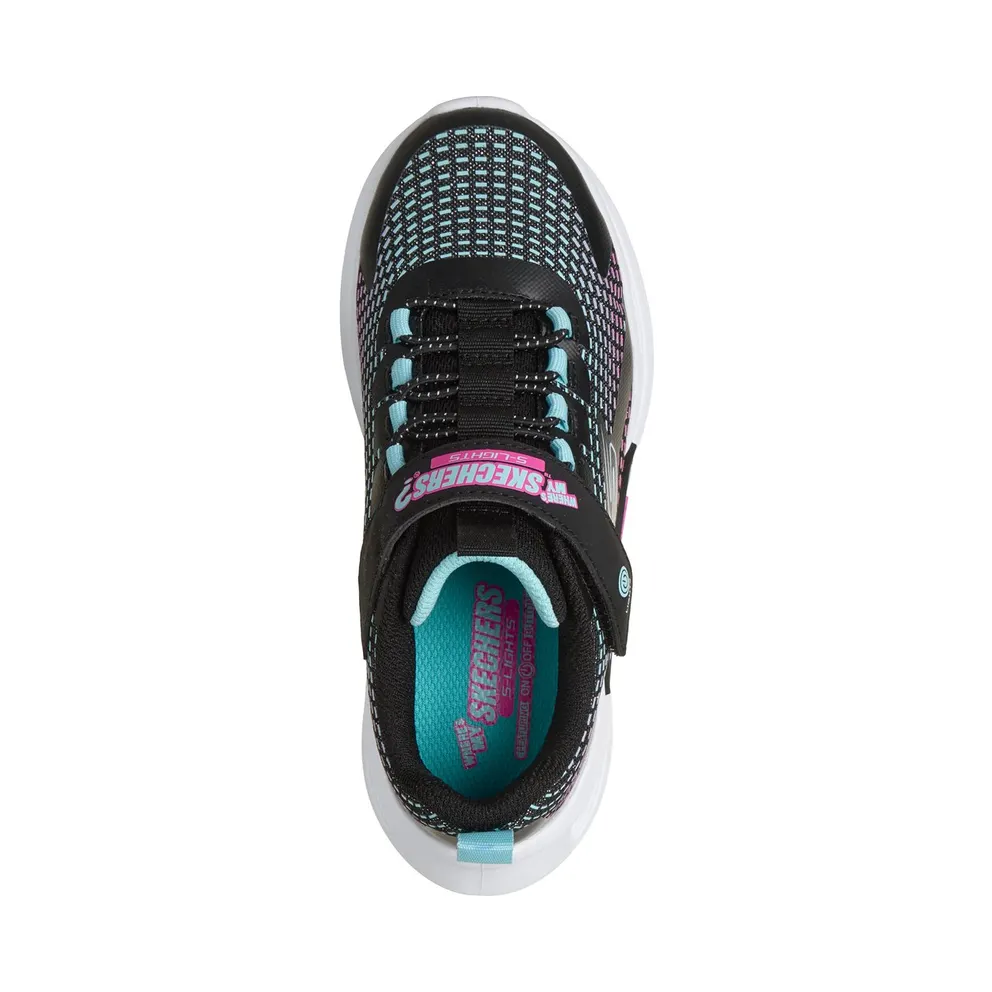 Skechers S-Lights: Kinetic-Lights “Where’s My ? Sneaker Black” (303728LBKMT)