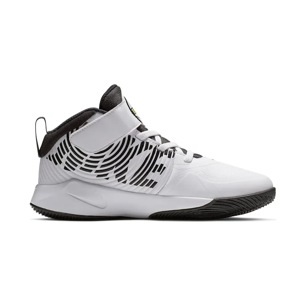 Nike Team Hustle D 9 White (PS) White/Volt/Black (AQ4225-100)