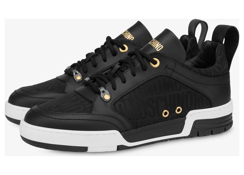 Moschino Sneaker Aus Nylon Allover Logo (POLMM15054G1H101000)
