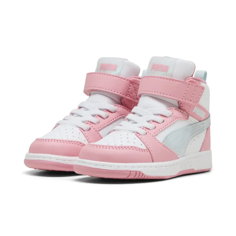 Puma Rebound V6 Mid Space Belle “Sea Glass / Pinkscape / Puma White” (402769_01)