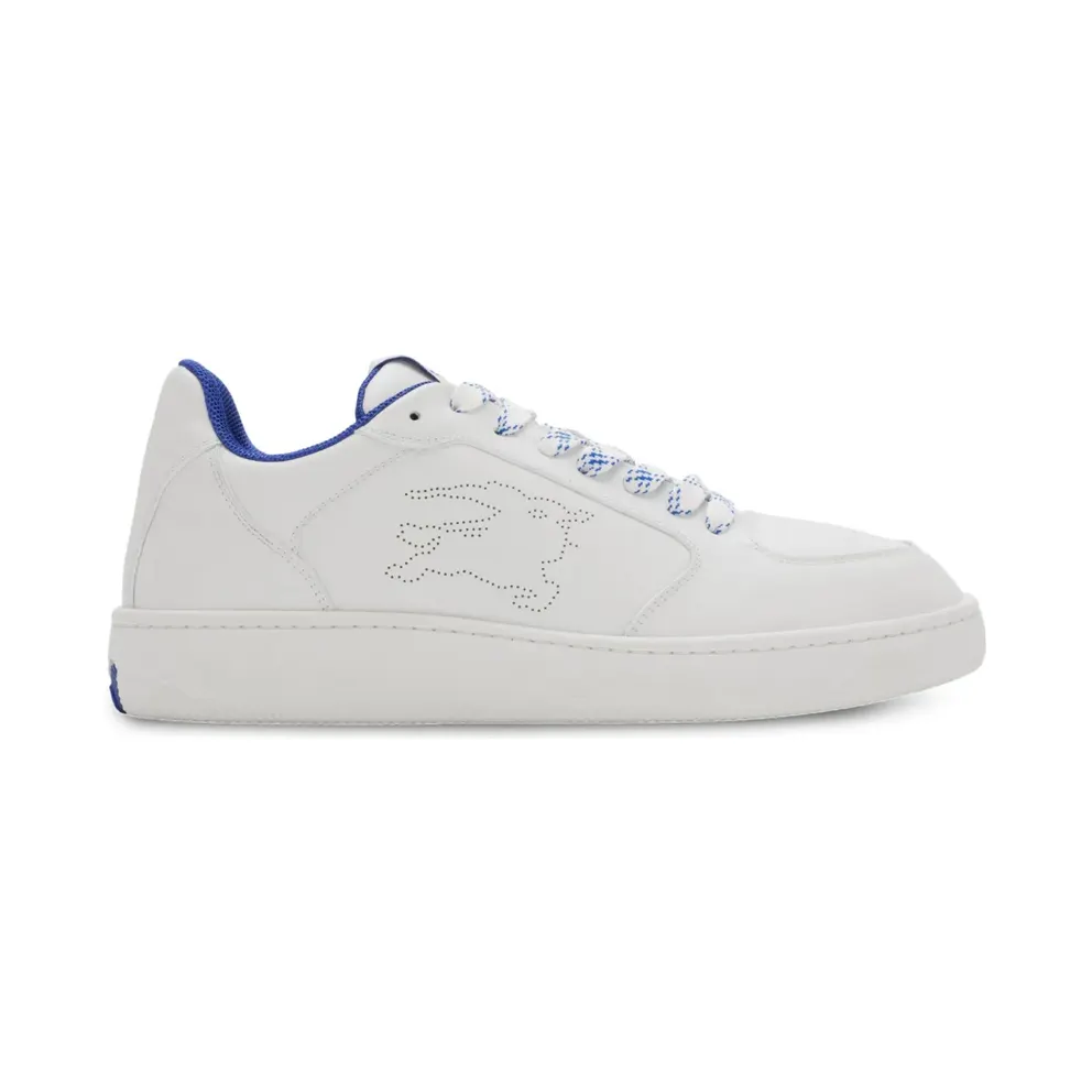 Burberry Leather EKD Logo Low-Top White Blue (8095424)