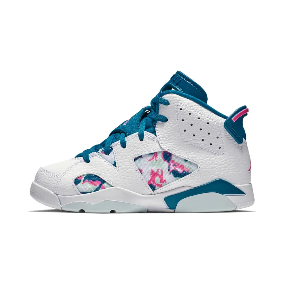 Jordan 6 Retro White Laser Fuchsia Green Abyss (PS)