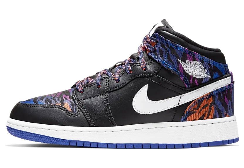 Jordan 1 Mid Multi-Color Tiger Stripe (GS)
