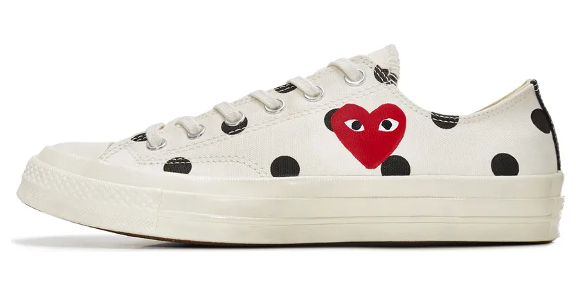 Converse Chuck Taylor All-Star 70s Ox Comme des Garcons CDG Polka Dot White (505-655280)