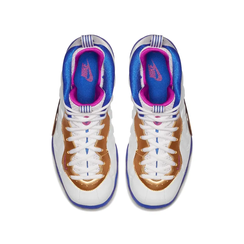 Nike Air Foamposite One Peanut Butter & Jelly (GS) White/Fuchsia Blast-Racer Blue (644791-103)