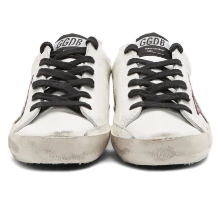 Golden Goose White Glitter Star Snakeskin Superstar Sneakers (G35WS590.R56) (2)