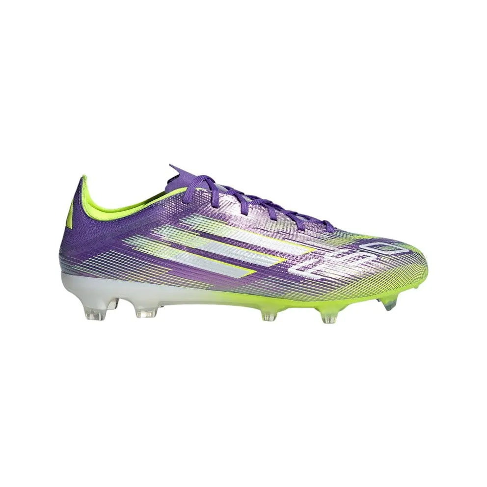 adidas F50 Pro Firm Ground Boots “Purple Rush / Cloud White / Lucid Lemon” (JH7683)