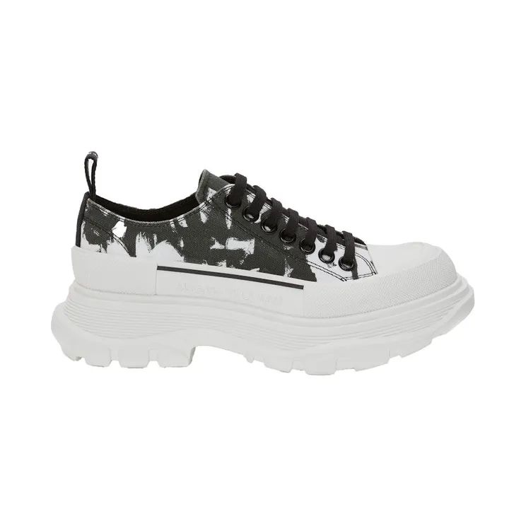 Alexander McQueen Tread Slick Low Lace Up White Black (708093W4TG59356)