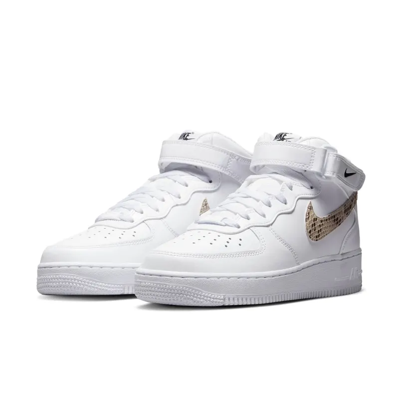 Nike Air Force 1 ’07 Mid White Snake Swoosh (DD9625-101)