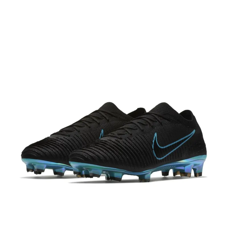 Nike  Mercurial Vapor Flyknit Ultra FG Black Gamma Blue Black/Black-Gamma Blue (AH5516-004)