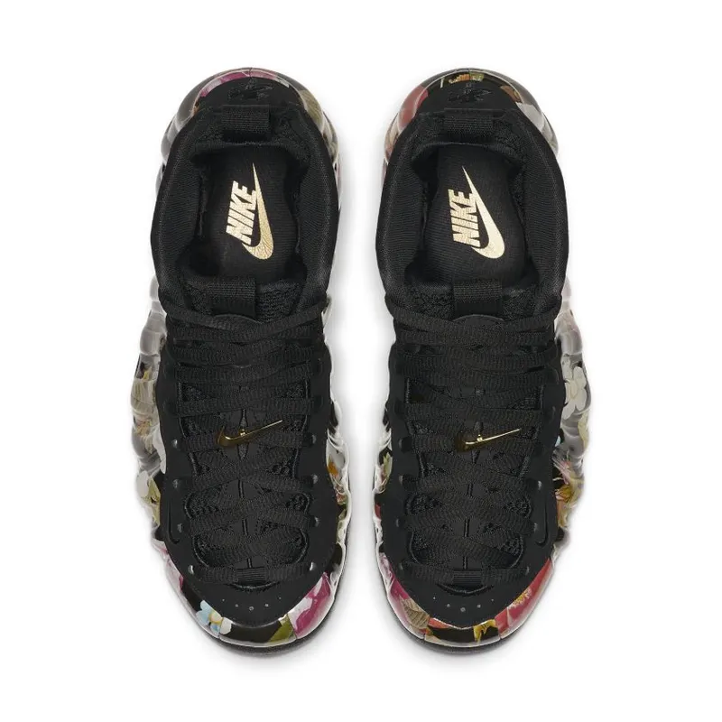 Nike Air Foamposite One Floral (W) Black/Black-Metallic Gold (AA3963-002)