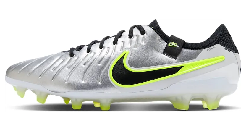 Nike Tiempo Legend 10 Elite FG “Metallic Silver / Volt” (DV4328-001)