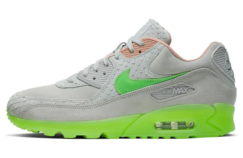 Nike Air Max 90 Premium ‘New Species’ Pure Platinum/Electric Green-Bio Beige (CQ0786-001)
