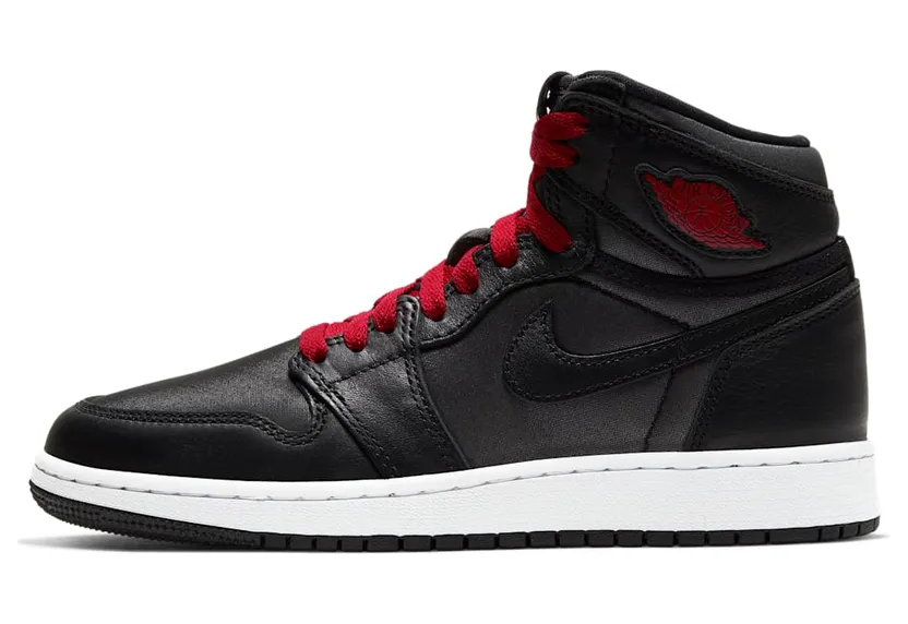 Air Jordan 1 Retro High OG GS Satin – “Black / White / Gym Red” (575441-060)