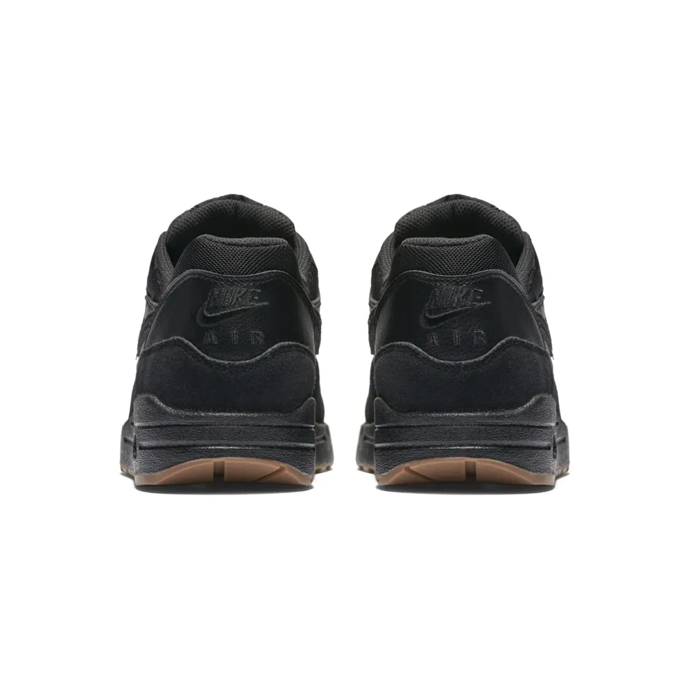 Nike Air Max1 Essential Black Black-Gum Medium Brown (W) (599820-020)