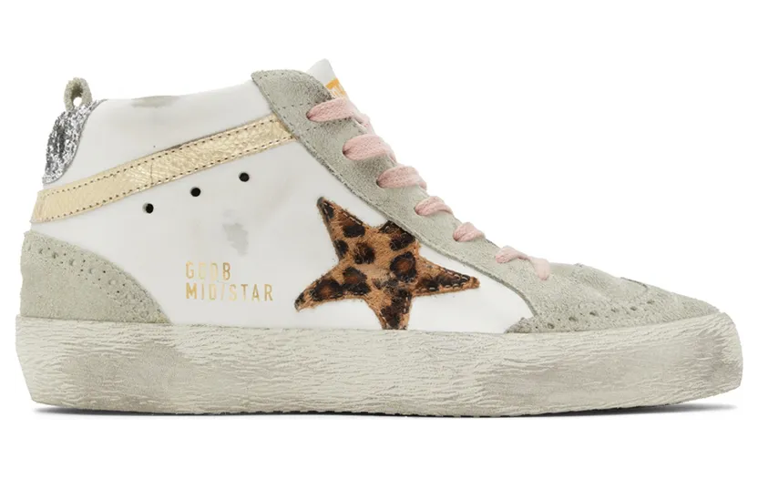 Golden Goose SSENSE Exclusive White & Gray Mid Star Classic Sneakers (GWF00122.F003241.11192)