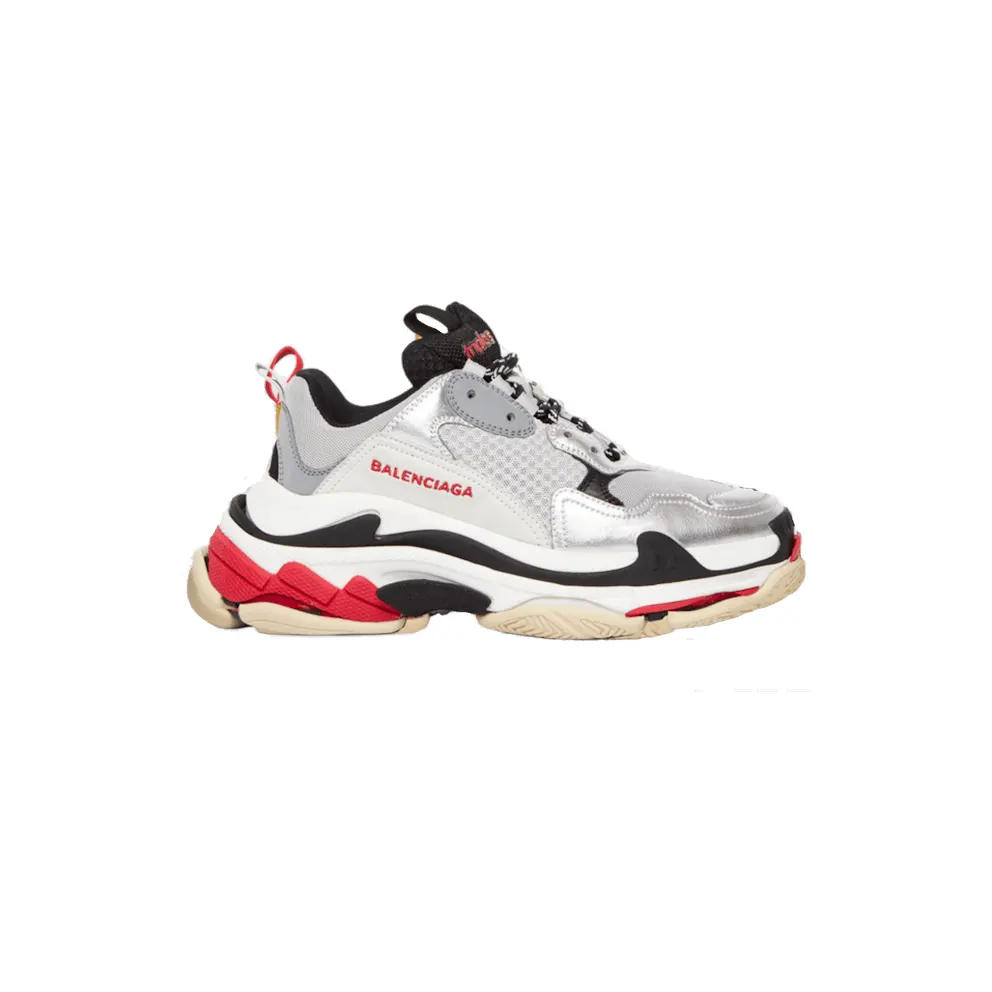 Balenciaga Triple S Red Silver 2018 (W)