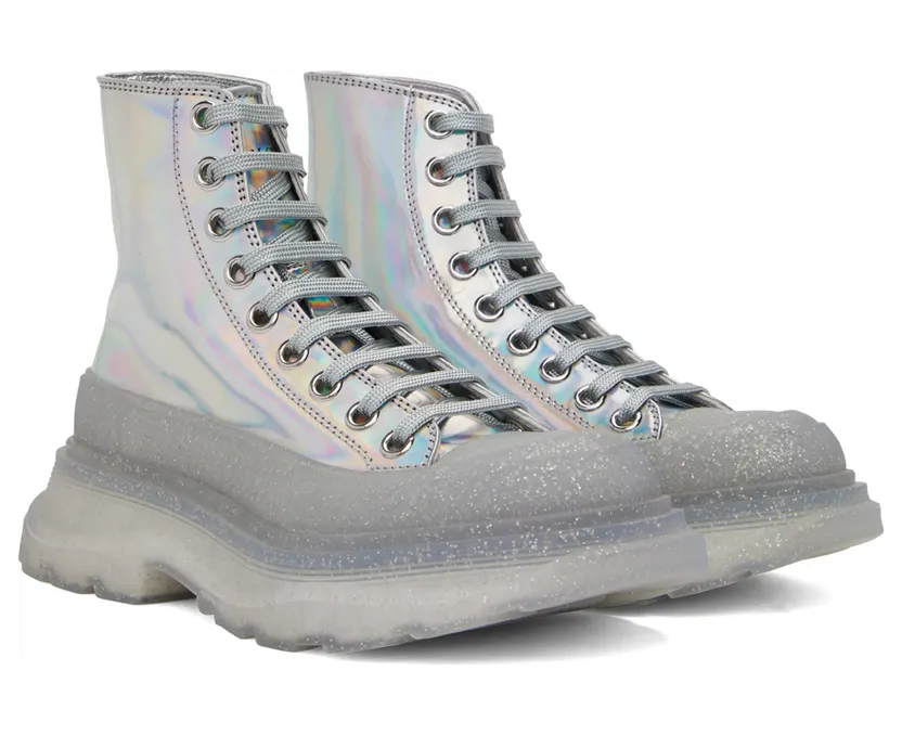 Alexander McQueen Silver Tread Slick High Sneakers (697088W4T71) (4)