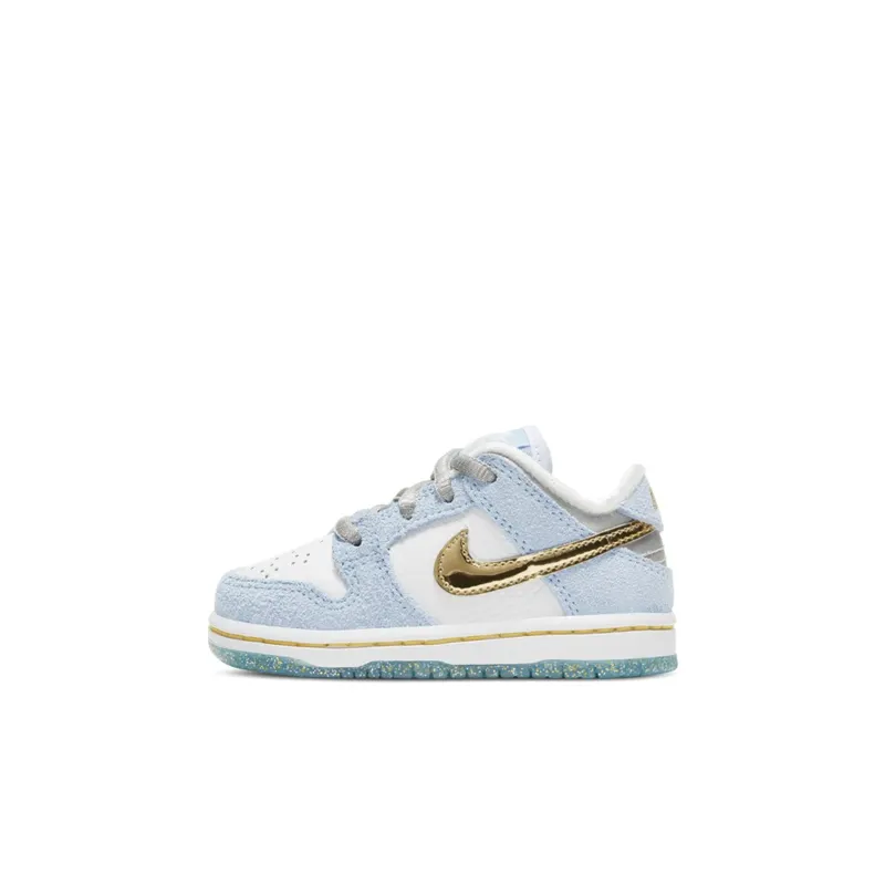 Nike SB Dunk Low Sean Cliver (TD) Ice Blue/White-Metallic Gold-Metallic Silver (DJ2520-400)